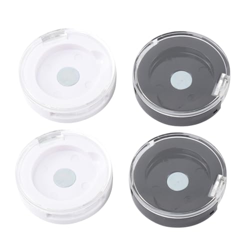 Beatifufu 4 Stück Teiliges Magnetisches Lidschatten-etui Leere Single Color Aufbewahrungsboxen für Lidschatten Langlebige Kosmetikbehälter in Weiß und Schwarz als Make-up Organizer von Beatifufu