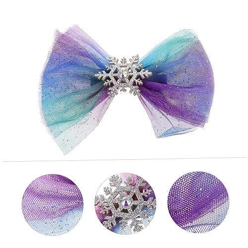 Beatifufu 4 Stück Teiliges Schneeflocken Haarklammern mit Schleife Wunderschöne Haarspangen für Weihnachten für Mädchen und Besondere Anlässe von Beatifufu