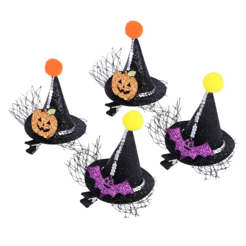 Beatifufu 4 Stück Teiliges Snap Clips Haarschmuck mit Schickem Design Kleine Spitze Haarspangen für Mädchen Halloween Cosplay Zauberer Party Zubehör Styles Zufällig von Beatifufu