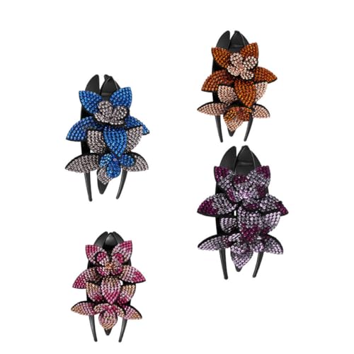 Beatifufu 4 Stück Teiliges Strass Blumen Haarspangen Große und Kleine Rutschfeste Kammklammern in Farbverlauf Dunkelblau Champagner und Eleganter Haarschmuck für Damen und Festliche Anlässe Beatifufu 4 Stück Teiliges Strass Blumen Haarspangen Große und Kleine Rutschfeste Kammklammern in Farbverlauf Dunkelblau Champagner und Eleganter Haarschmuck für Damen und Festliche Anlässe von Beatifufu