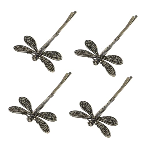 Beatifufu 4 Stück Vintage Metall Libellen Haarclips mit Strass Schmuck Damen Haarklammern Elegant Schonend und Stilvoll für Alltag und Besondere Anlässe von Beatifufu