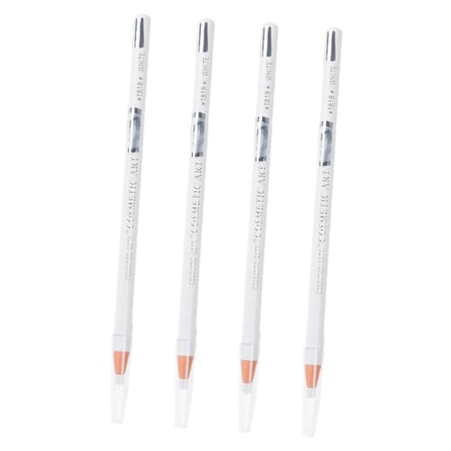 Beatifufu 4 Stück Wasserdichter Augenbrauenstift Weißer Eyeliner Langlebig Schweißfest Wischfest Smudgeproof für Präzises Tattoo make up und Natürliches Styling bei Frauen von Beatifufu