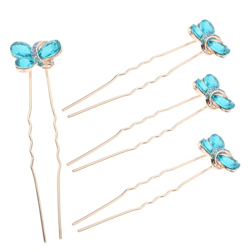 Beatifufu 4stücke Teiliges U-förmige Haarnadeln Mit Strass Für Hochzeiten Braut Und Brautjungfern-haaraccessoires Leicht Und Rutschfest Für Hochsteckfrisuren Und Abendkleider von Beatifufu