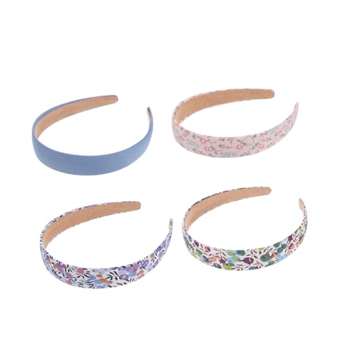 Beatifufu 4stücke Stoff Stirnband Für Damen Mädchen Breites Stirnband Stoff Haarband Mode Kopfschmuck Zubehör Floraler Muster Hochzeit Tanzen Strand Party Alltag Arbeit Schule Urlaub von Beatifufu