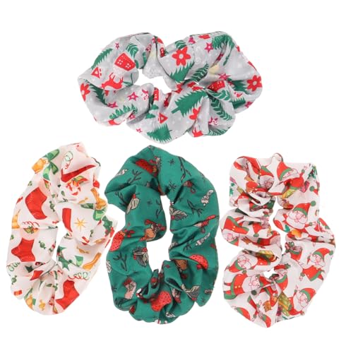 Beatifufu Elegante 4-teilige Weihnachts-haargummis Pferdeschwanzhalter Für Mädchen Haarseil-zubehör-set Mädchen-haar-accessoires-box von Beatifufu