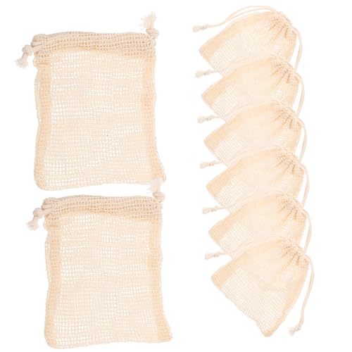 Beatifufu 40 Stk Aufbewahrungstasche für Seife Netz-Aufbewahrungstasche Badezimmer-Seifenbeutel seifen halterung soap holder Mesh-Taschen Blasen machen Maschen Bettwäsche aus Baumwolle von Beatifufu
