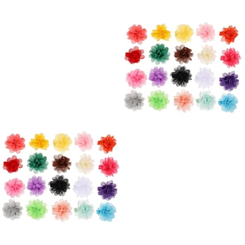 Beatifufu 40stücke Chiffon Blumen Haarspangen Für Mädchen Haaraccessoires Mit Floralen Designs Für Kindergeburtstage Und Festlichkeiten Langlebig Und Komfortabel Zu Tragen von Beatifufu