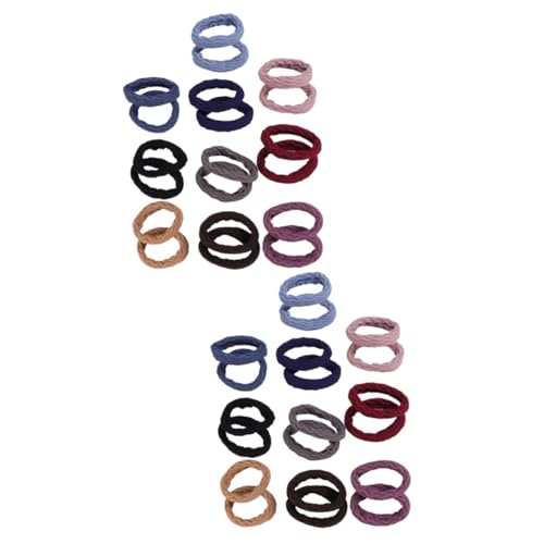 Beatifufu 2 Sets Mädchen Haarbänder Elastische Frauen Einfarbige Haargummis Pferdeschwanzhalter Haargummis Haar-accessoire-set Mit Aufbewahrungsbox 20 Stück * 2 von Beatifufu