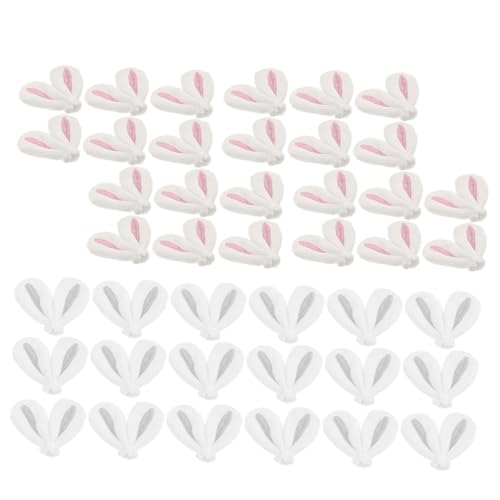 Beatifufu 40 Stück Hasenohr-haarnadel-dekore Zum Selbermachen Stoff-hasenohr-anhänger Zubehör Zum Basteln Von Haarspangen von Beatifufu