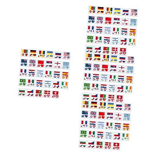 Beatifufu 464stücke Temporäre Tattoos Nationalflaggen Aufkleber Für Gesicht Und Körper Und Langanhaltend Für Sportevents Und Feiern Für Jungen Und Mädchen von Beatifufu