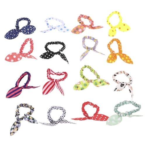 Beatifufu 48 Stk Hasenohr-haarseil Haargummis Mit Schleife Haarnadeln Schals Für Haargummis Für Mädchen Stretch-stirnbänder Für Frauen Haar Pferdeschwanz Schleifenhaar Haarvolumen-clip von Beatifufu
