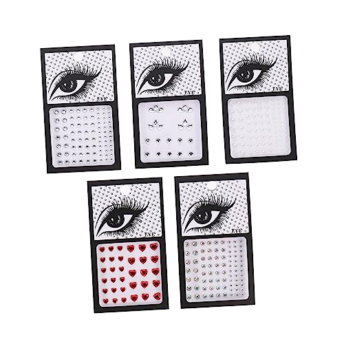 Beatifufu 5 Blätter Glitzer Aufkleber für Gesicht und Körper Strass Aufkleber Verschiedenen Designs für Festivals Partys und Einfach Anzubringen Sicher und Hautfreundlich von Beatifufu