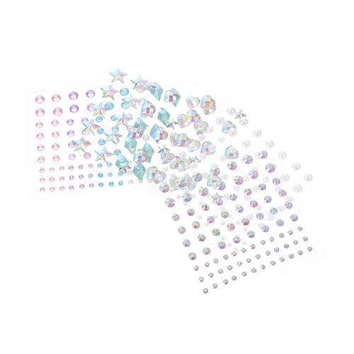 Beatifufu 5 Blätter Selbstklebende Gesichtsjuwelen Wasserdiamant Sticker Ohrring Nagelsteine Strass Aufkleber für Mädchen Festivals Halloween Weihnachten von Beatifufu