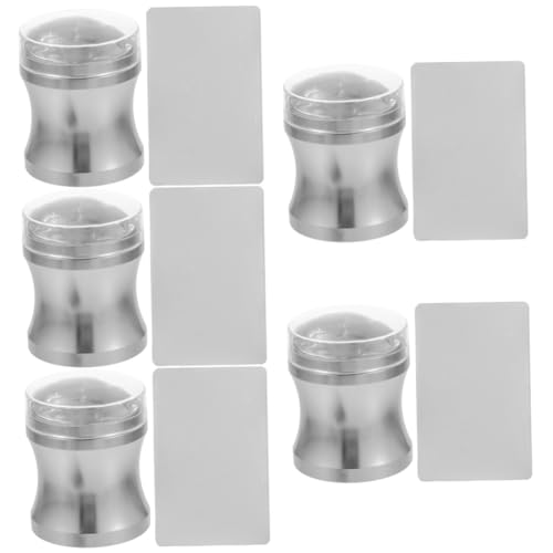 Beatifufu 5 Sets Nail Art Stamper Vorlage Werkzeug Nail Art Stamper Kit Französisch Maniküre Stempel Nagellack Stempel Kit von Beatifufu