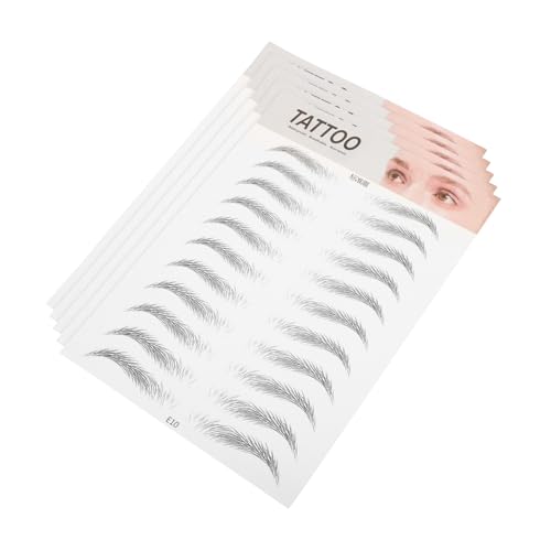 Beatifufu 5 Stück Realistische Augenbrauen Aufkleber Haarähnlich Starke Haftung Natürliche Optik Einfache Anwendung für Frauen Alltag Party Hochzeit von Beatifufu