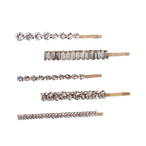 Beatifufu 5 Stück Teiliges Geometrische Strass Haarspangen Goldfarbene Haarklammern für Damen Haarschmuck Clips für Partys Hochzeiten Festliche Anlässe Vielseitig Kombinierbar von Beatifufu