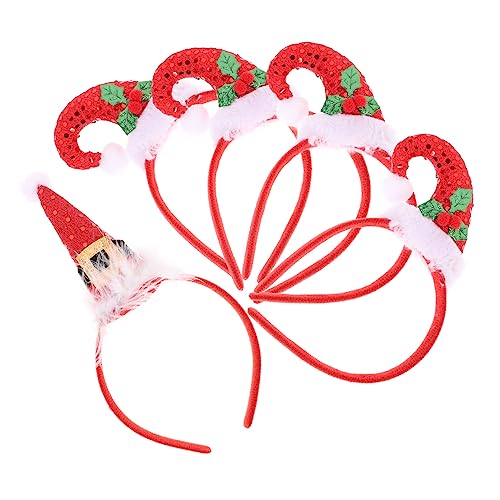 Beatifufu Kegelförmiges Weihnachts-haarband Weihnachts-stirnband Weihnachts-haarreifen Weihnachts-weihnachtsmütze-stirnband 5 Stück Weihnachts-haarband von Beatifufu