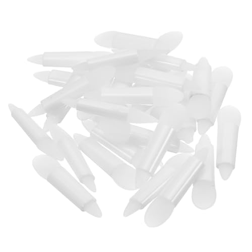 Beatifufu 50 Stück Silikon Lippen und Lidschattenpinsel Weiche Wiederverwendbare Applikatoren für Glitzer Make Up Transparent für Lippenstift Lidschatten Lipgloss Tragbar und Leicht von Beatifufu