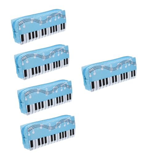 Beatifufu 5 Stück Süßes Federmäppchen Mit Klaviertastatur-Design Für Mädchen Stiftetasche Für Erwachsene Bleistifttasche Bleistift-aufbewahrungs-Organizer von Beatifufu