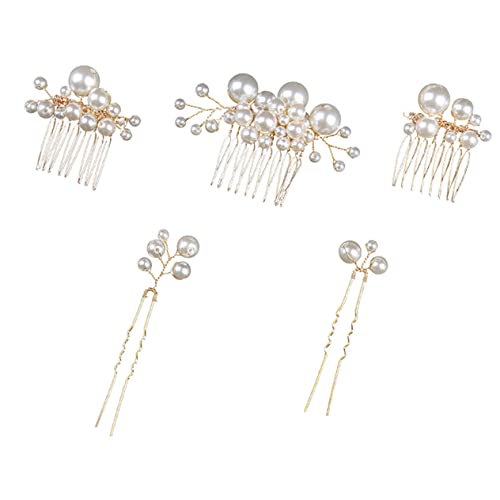 Beatifufu 5stücke Braut Haarschmuck Mit Perlen Elegante Haarspangen Und Kämme Für Hochzeiten Abschlussbälle Und Besondere Anlässe Charmante Haaraccessoires Für Frauen Und Mädchen von Beatifufu