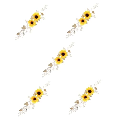 Beatifufu 5stücke Sonnenblumen Haarschmuck Mit Zirkon Elegantes Blumen-stirnband Für Damen Und Mädchen Für Hochzeiten Partys Und Fotoshootings von Beatifufu
