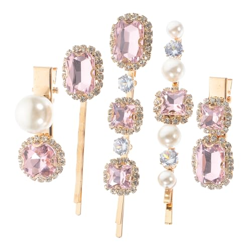 Beatifufu 5stücke Teiliges Haarklammern Mit Strass Für Frauen Rutschfeste Haarspangen Für Dünnes Haar Elegantes Haarschmuck Für Partys Und Hochzeiten Funkelnde Deko-haarclips von Beatifufu