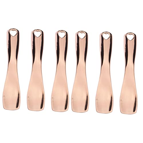 Beatifufu Make up Spachtel 6 Stk Augenlöffel Augencreme- Augencremelöffel Augencremespatel Augenschönheitswerkzeug Augenmassagestab Gesichtsspatel Augencreme Augencreme Löffel Golden von Beatifufu