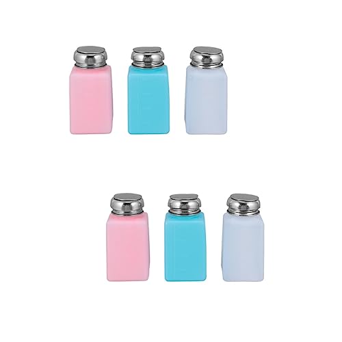 Beatifufu 6 Stk Flasche Nagelentferner Flaschenspender Halter Make-up-entferner Spender Nach Unten Drücken Flaschen Herunterdrücken Spender Herunterdrücken Leere Pressflasche Alkohol Plastik von Beatifufu