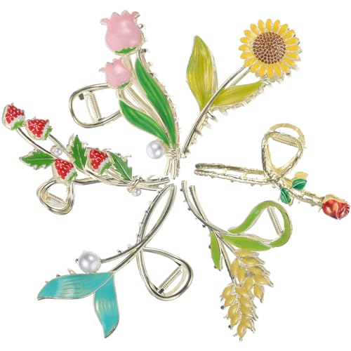 Beatifufu 6stücke Teiliges Metall Haarspangen Mit Floralen Designs Große Haarklammern Für Damen Rutschfeste Haarclips Für Dickes Und Dünnes Haar Für Alltag Und Besondere Anlässe von Beatifufu