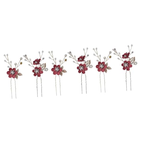 Beatifufu 6 Stk Hochzeit Stirnband hellblauer Haarschmuck Perlenhaarspangen brauthaatschmuck brauthaarschmuk Strassstifte Schmücken Hochzeit Haarspangen Braut Haarschmuck Stoff von Beatifufu