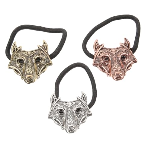 Beatifufu 6stücke Retro Wolf Head Haargummis Elastische Ponytail Holder Antiken Farben Einzigartiges Haaraccessoire Für Stilvolle Looks Für Frauen Und Mädchen von Beatifufu