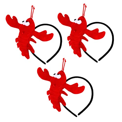 Beatifufu 6 Stk -stirnband Karikatur Kopfreifen Für Kinder Krebskrallen Kopfbedeckung Kinder Stirnbänder Süßes Stirnband Lustige Haarreifen Cartoon-kopfschmuck Hummerohren Rot Stoff von Beatifufu