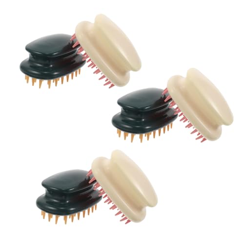 Beatifufu 6 Stück Massage Shampoo Bürste mit Weichen Tpr Borsten Abnehmbare Kopfhaut-massage Sanfte Reinigung und Dandruff-peeling Geeignet für Nasses und Trockenes Haar für Männer und von Beatifufu