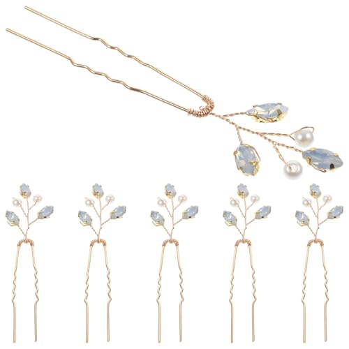 Beatifufu 6 Stück Teiliges Braut Haarschmuck mit Strassbesatz U förmige Haarspangen aus Robuste und Glatte Haarnadeln für Hochzeit Party und Festliche Anlässe Vintage Stil für Damen von Beatifufu