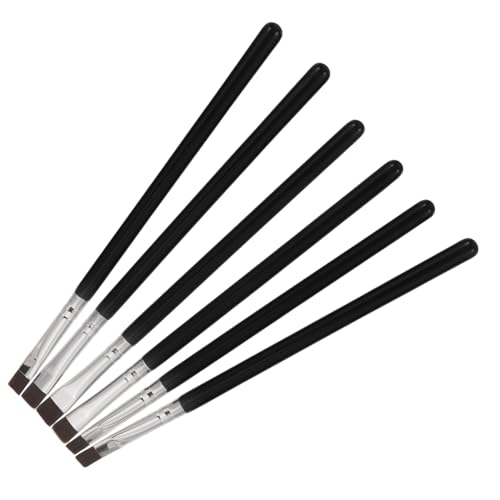 Beatifufu 6 Stück Teiliges Flaches Eyeliner Augenbrauenpinsel Vielseitige Make up pinsel für Präzise Anwendung Leicht Kompakt und Langlebig für Professionelle und Private Nutzung von Beatifufu