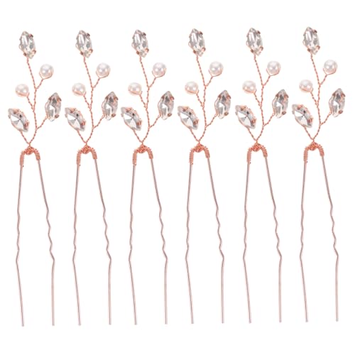 Beatifufu 6 Stück Teiliges Haarschmuck Braut mit Perlen und Strass U förmige Haarnadeln in Roségold Elegantes Hochzeit Haarteil für Damen Stilvolle Accessoires für Party und Alltag Beatifufu 6 Stück Teiliges Haarschmuck Braut mit Perlen und Strass U förmige Haarnadeln in Roségold Elegantes Hochzeit Haarteil für Damen Stilvolle Accessoires für Party und Alltag von Beatifufu