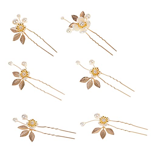 Beatifufu 6 Stück Zarte Brauthaarnadeln Hochzeitskopfbedeckungen Schicke Haarnadeln Für Frauen Haarschmuck Mit Blumendesign von Beatifufu