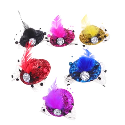 Beatifufu 6St Haarspange für Kinder Haarspange für Tanzpartys Kinder Bühnenauftritt Haarspange Halloween-Spitzenhut Halloween-Haarspangen Haarnadel Kappen Haarschmuck für Partys Mini Hutclip von Beatifufu