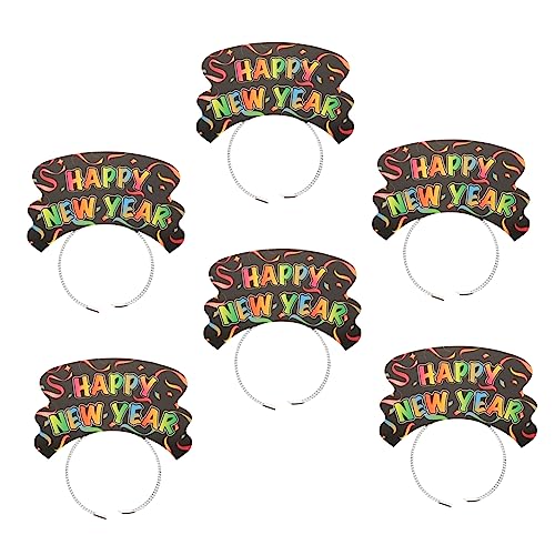 Beatifufu Neujahrs-Kopfschmuck- für Partys 6 Stück leicht für Jungen und Mädchen Erwachsene Krone Haarband Requisiten von Beatifufu