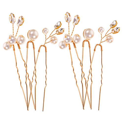 Beatifufu 6-teilige Haarnadeln Mit Strass Und Perlendekor Für Hochzeit Haarschmuck Für Braut von Beatifufu