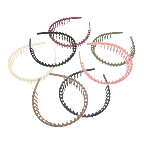 Beatifufu 7 Stück Teiliges Rutschfester Kunststoff Haarreifen mit Zähnen Wellenförmig Sicherer für Gesichtspflege Waschen Spa Geeignet für Damen und Herren Feuchtigkeitsresistent für von Beatifufu