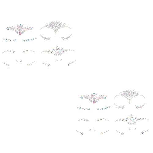 Beatifufu 2sets Gesichts Strass Decals Aufkleber Juwelen Für Make-up Körper Kunst 4 Blätter * 2 von Beatifufu