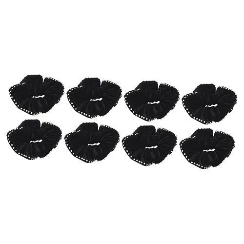 Beatifufu 8 Stk Kristall-Haargummi Vintage Haargummis Gummibänder Haargummis Haarbänder für Mädchen Haargummis Seile Scrunchie Haargummis mit Strass haarband hair-band kopfschmuck Black von Beatifufu