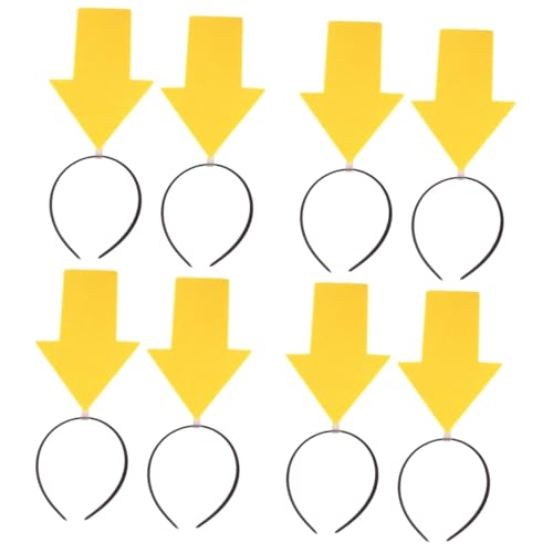 Beatifufu 8 Stk Lustige Requisiten Party-kopfbedeckung Elastischer Haarreifen Haarband Pfeilkopfschmuck Kreativer Haarreifen Karnevalskopf Bopper Kopfband Mit Nach Unten Yellow Stoff von Beatifufu