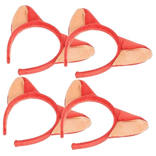 Beatifufu 2 Sets Modisches Ohr-stirnband Aus Plüsch Simulationstier-haarband Für Jungen Und Mädchen Ohren Für Halloween-karnevalskostüme 4 Stück X 2 von Beatifufu