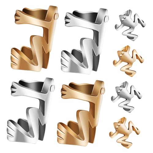 Beatifufu 8 Stück Teiliges Frosch Ohrclips in Silber und Gold nicht Durchbohrte Tierohrringe Modische Ohrklemmen für Frauen Halloween Schmuck Vielseitig Kombinierbar und Hautfreundlich Beatifufu 8 Stück Teiliges Frosch Ohrclips in Silber und Gold nicht Durchbohrte Tierohrringe Modische Ohrklemmen für Frauen Halloween Schmuck Vielseitig Kombinierbar und Hautfreundlich von Beatifufu