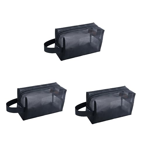 Beatifufu 9stücke Teiliges Aus Mesh Kosmetiktaschen Tragbare Wiederverwendbare Zipper-Taschen Schwarz Für Damen Große Mittlere Und Kleine Für Make-up Reisen Und Mehr von Beatifufu