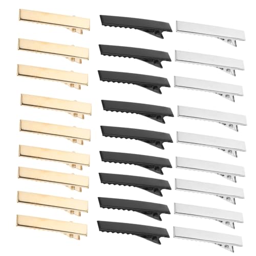 Beatifufu 90 Stück Teiliges Metall alligator haarspangen Rutschfeste Haarklammern in Stahl Schwarz und Gold für DIY haarschmuck Damen und Mädchen Styling Zubehör von Beatifufu
