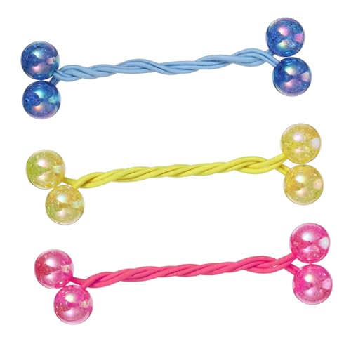 Beatifufu 9paare Acryl Haargummis Mit Kristallverzierung Elastische Haarbänder Für Damen Und Mädchen Handgemachte Haaraccessoires Zufälligen Farben von Beatifufu