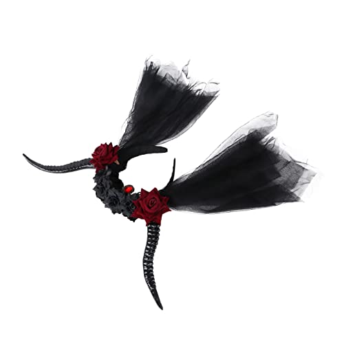Beatifufu Antilopenhorn Haarreif Retro Gotisch Stirnband Halloween Haar-accessoire Frauen Mädchen von Beatifufu